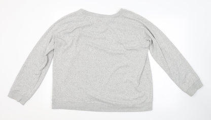 Feel Fabulous Womens Grey   Pullover Sweatshirt Size 18