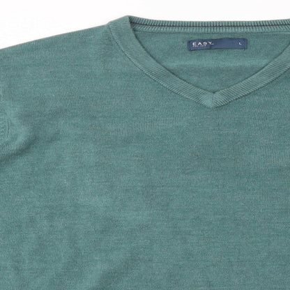 Preloved Easy Mens Blue   Pullover Jumper Size L - Detail