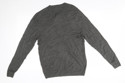 George Mens Grey   Pullover Jumper Size M