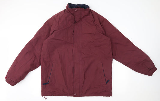 Hutson harbour Mens Red   Anorak Coat Size M