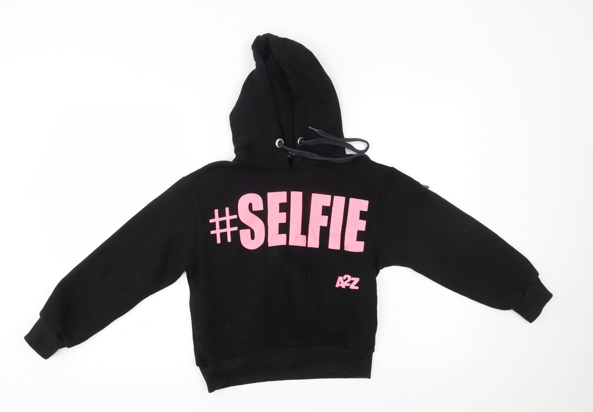 A2Z 4 kids Girls Black   Pullover Hoodie Size 11-12 Years  - #selfie