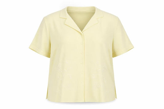 Chanade Womens Yellow   Basic Button-Up Size 16
