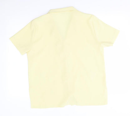 Chanade Womens Yellow   Basic Button-Up Size 16