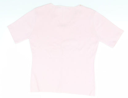 Debbie Morgan Womens Pink   Basic T-Shirt Size M