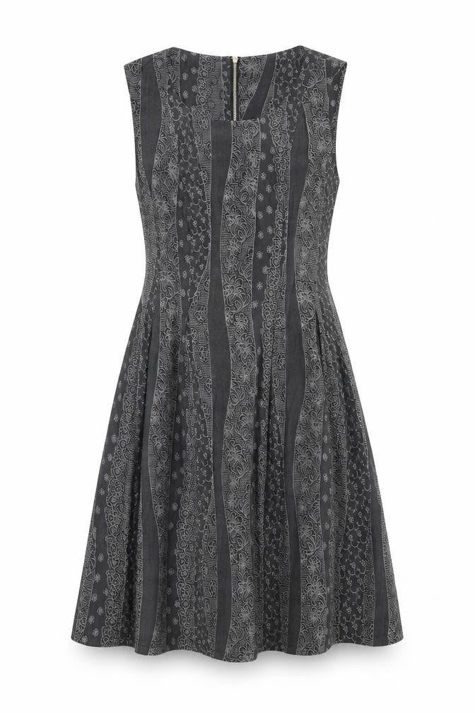 H&D Wireless Womens Grey Floral  A-Line  Size S