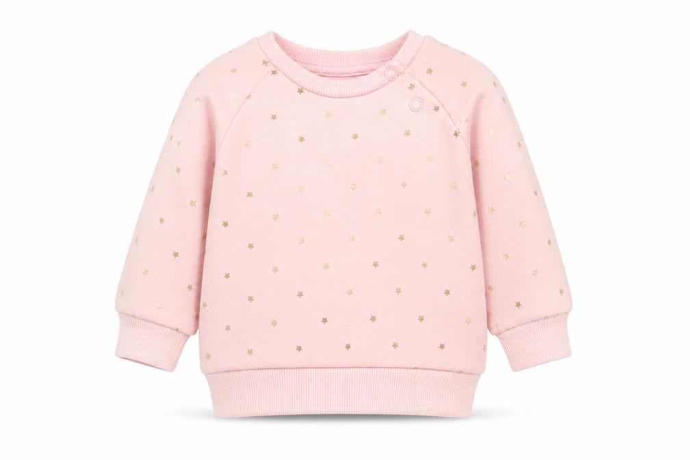 Primark Girls Pink   Pullover Jumper Size 3-6 Months  - Star Pattern Sweatshirt