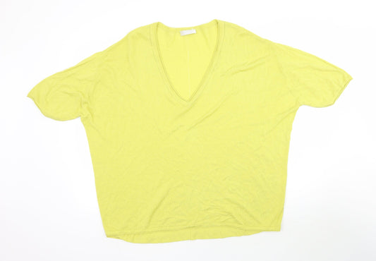 Cole Brooke by Windsmoor Womens Green  Knit Basic Blouse Size M  - Lime Green / Yellow