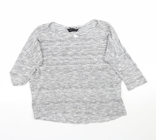 Dorothy Perkins Womens Grey  Knit Pullover Jumper Size 12