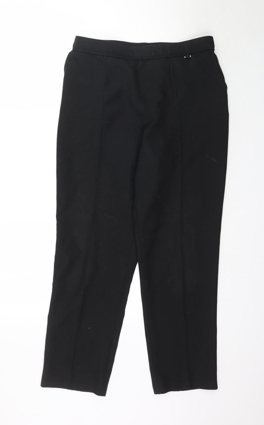 Marks and Spencer Womens Black   Trousers  Size 14 L28 in