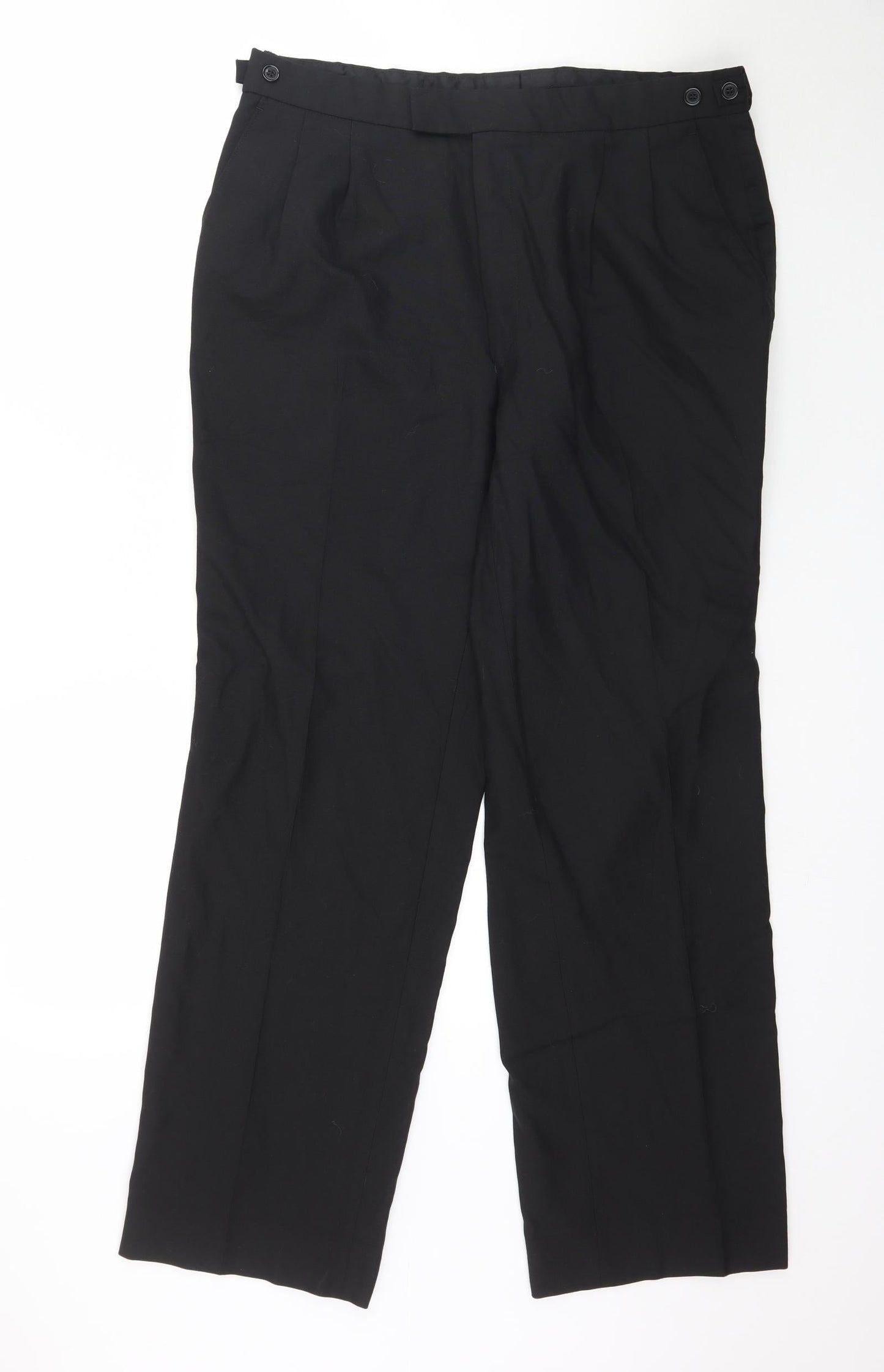 Terylene Womens Black   Trousers  Size 36 L30 in