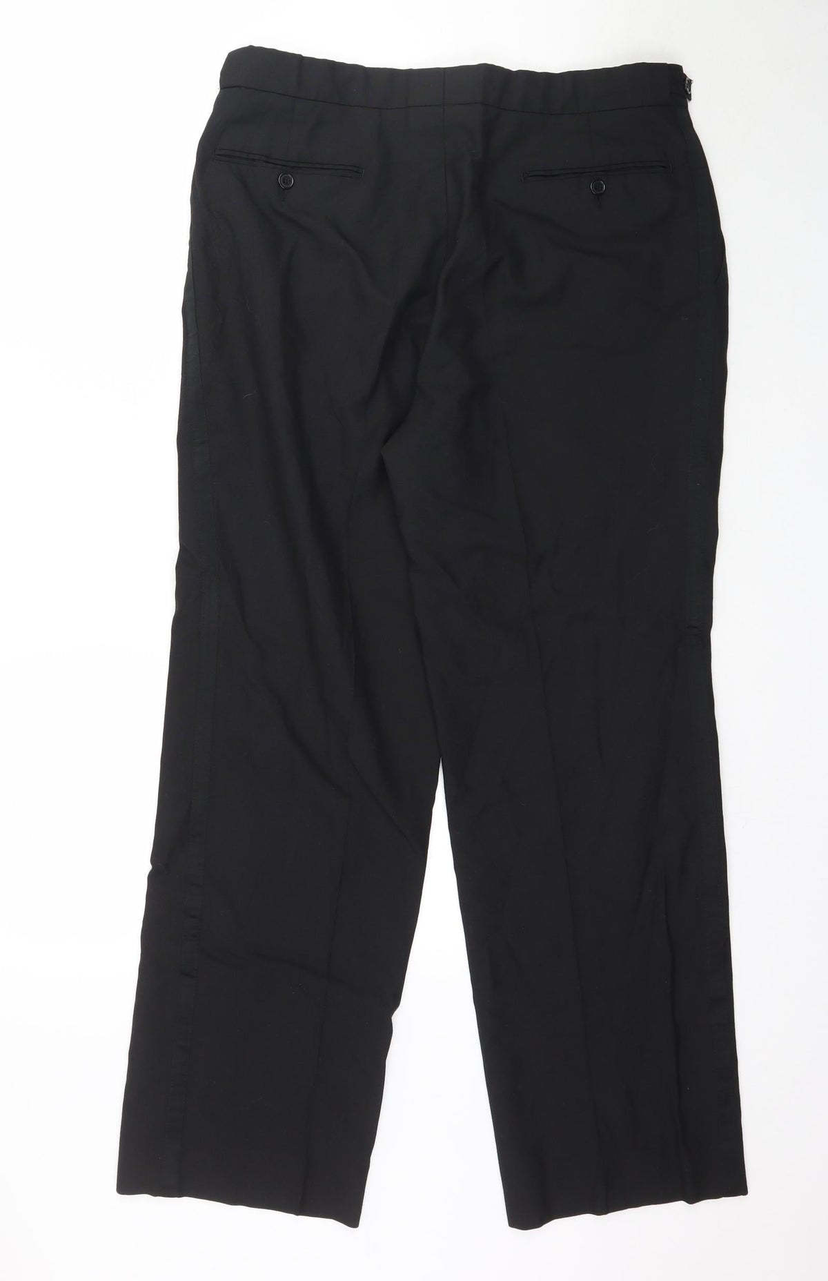 Terylene Womens Black   Trousers  Size 36 L30 in