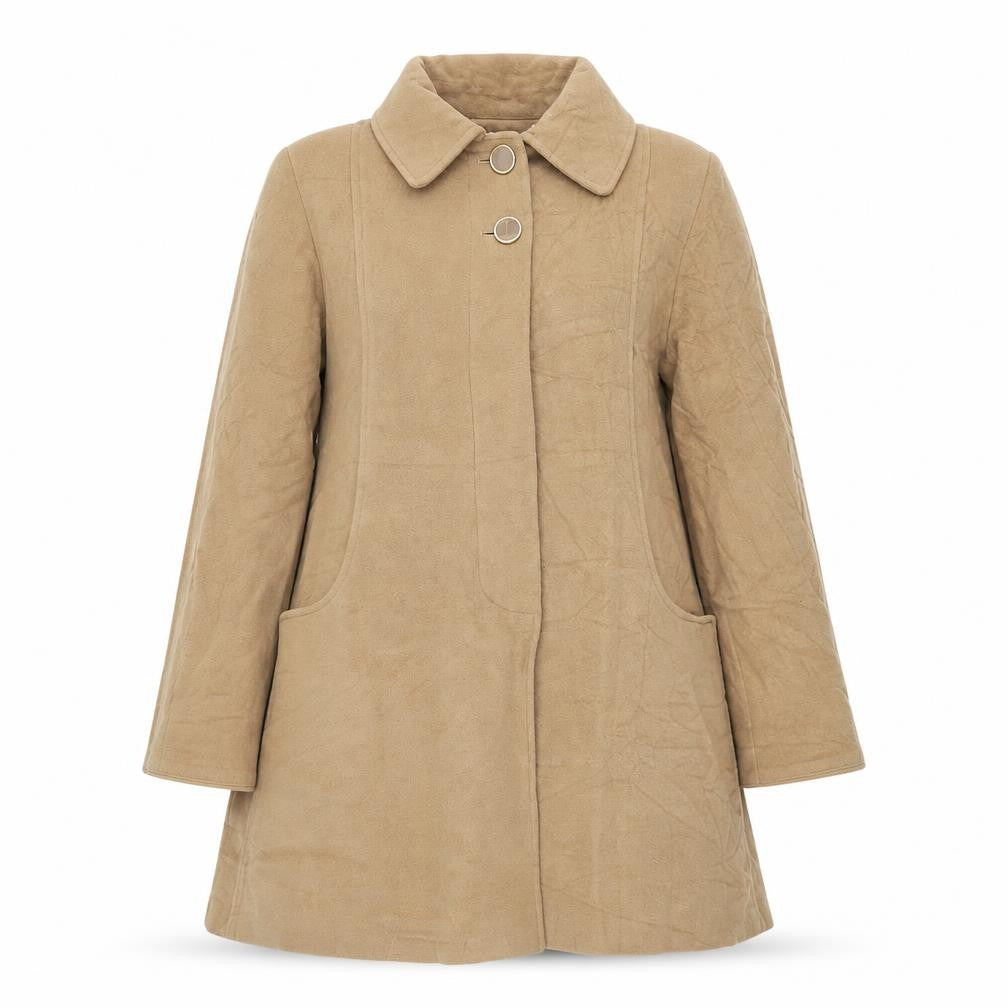 Kesta Womens Beige   Pea Coat Coat Size 12