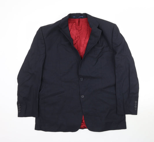 Lester Bowden Mens Blue   Jacket Suit Jacket Size 42