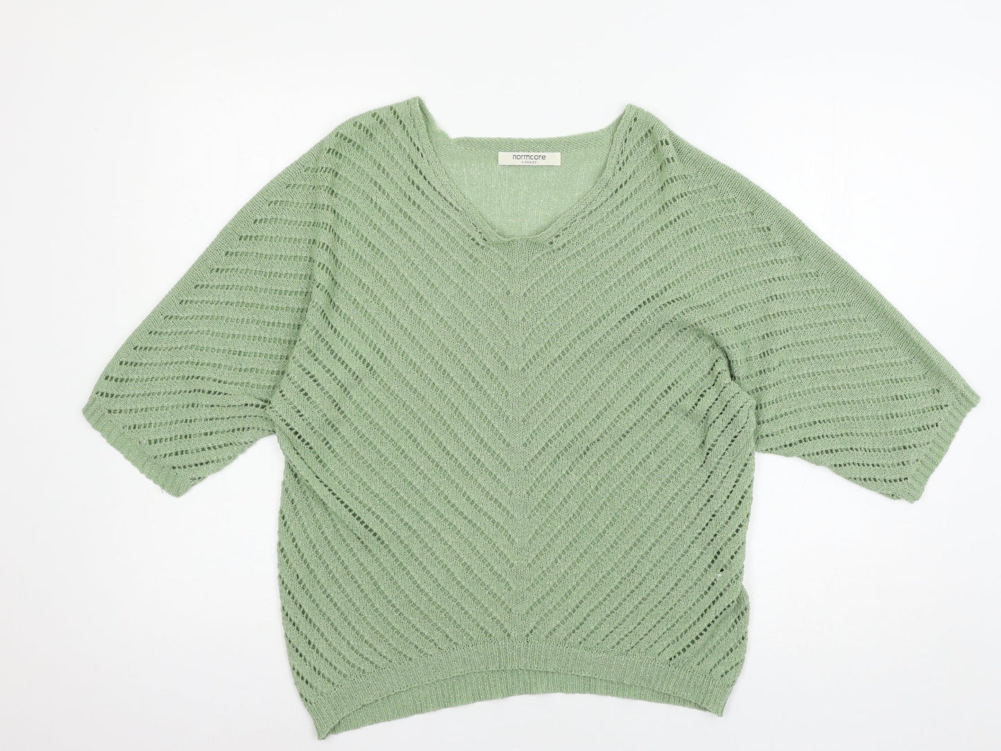 Normcore Womens Green  Knit Pullover Jumper One Size