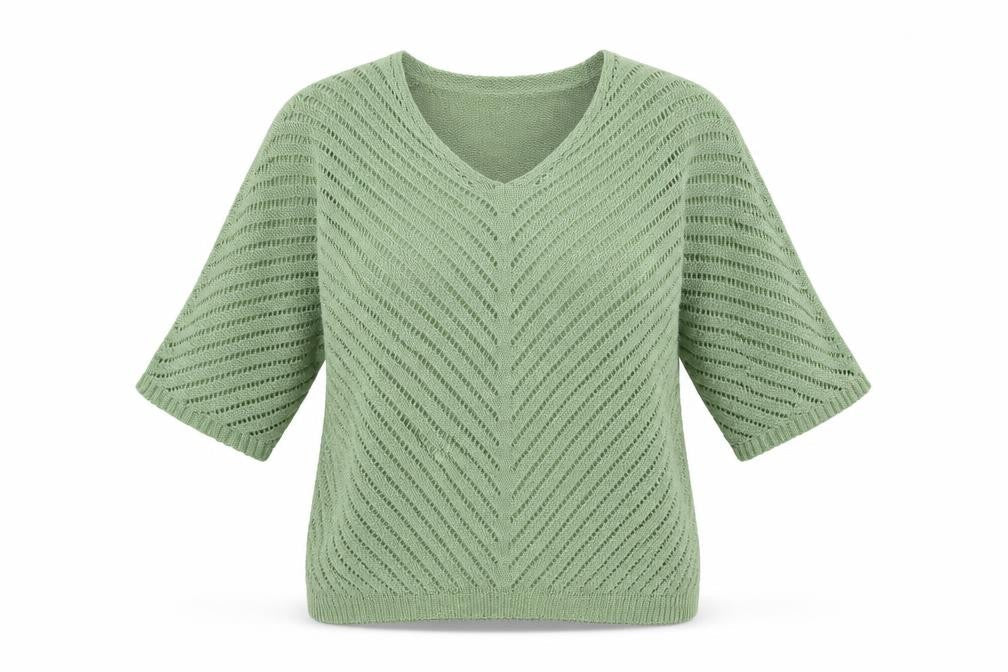 Normcore Womens Green  Knit Pullover Jumper One Size