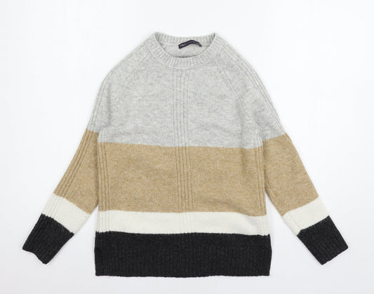 Marks and Spencer Womens Multicoloured Striped Knit Pullover Jumper Size XS