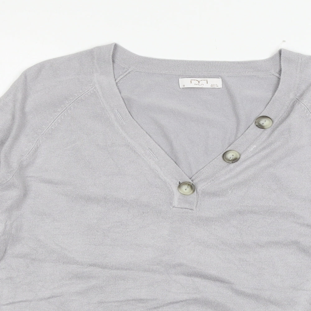 MLA Womens Grey  Knit Pullover Jumper Size S