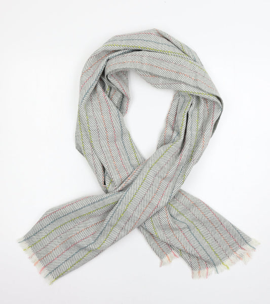 Oasis Womens Grey Striped Knit  Scarf