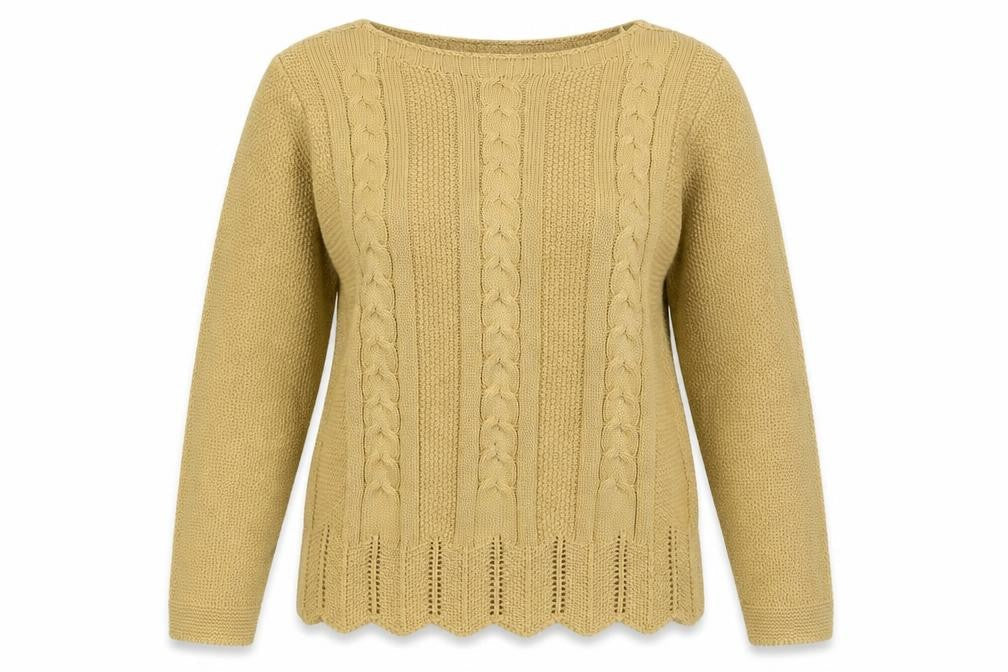 Luisa Ricci Womens Beige  Knit Pullover Jumper Size L