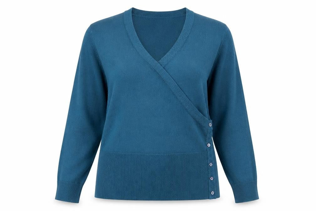 Debbie Morgan Womens Blue  Knit Pullover Jumper Size L
