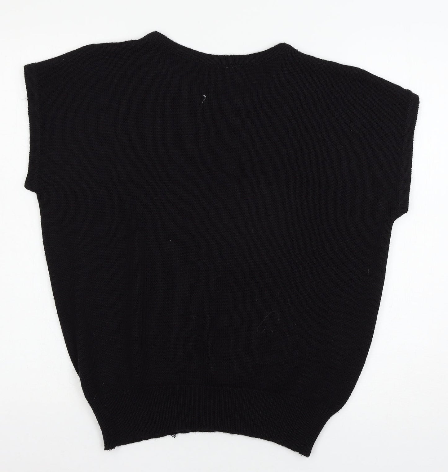 Jacar Womens Black  Knit Pullover Jumper Size XL