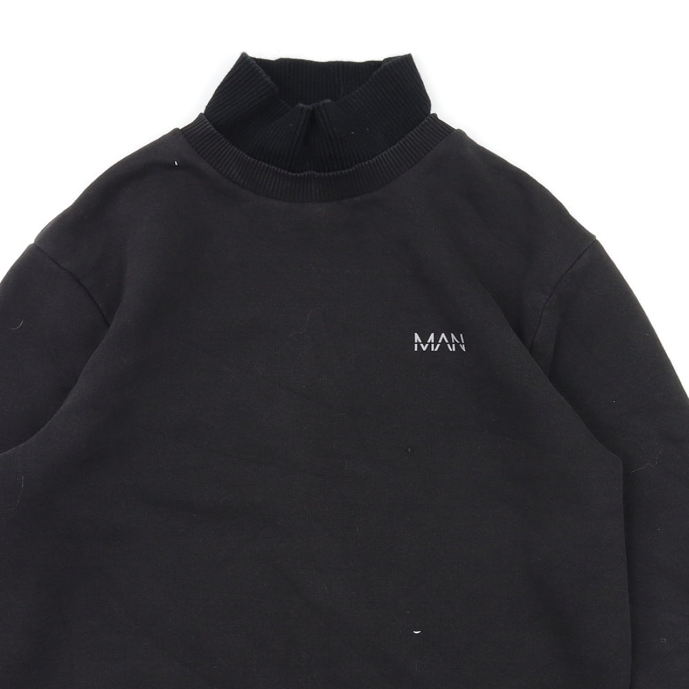 BOOHOO MAN Mens Black   Pullover Sweatshirt Size S