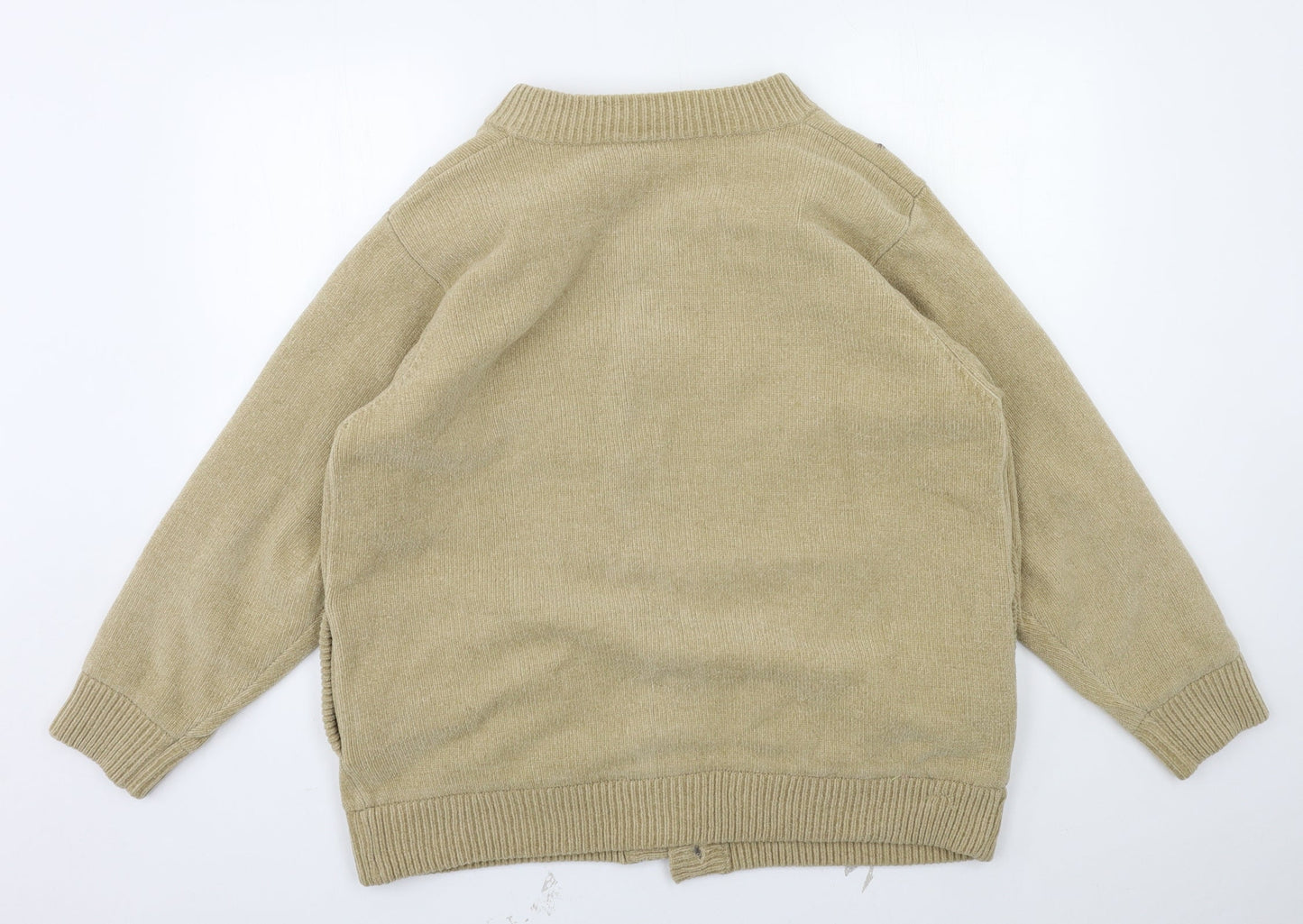 FAYLOUISE  Womens Beige Houndstooth  Cardigan Jumper Size XL