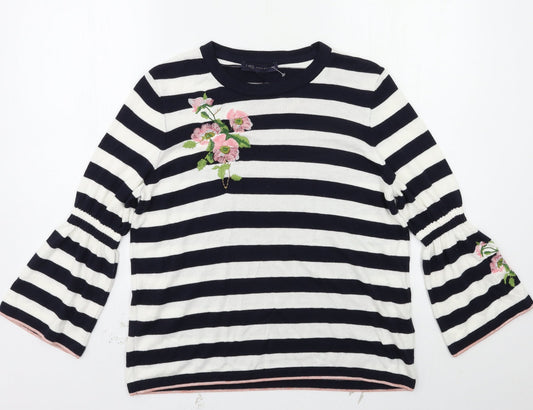 M&S Womens Multicoloured Striped  Pullover Jumper Size 12