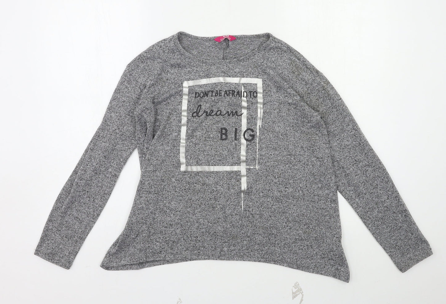 YD Girls Grey   Basic T-Shirt Size 12-13 Years