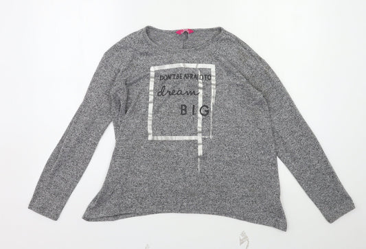 YD Girls Grey   Basic T-Shirt Size 12-13 Years
