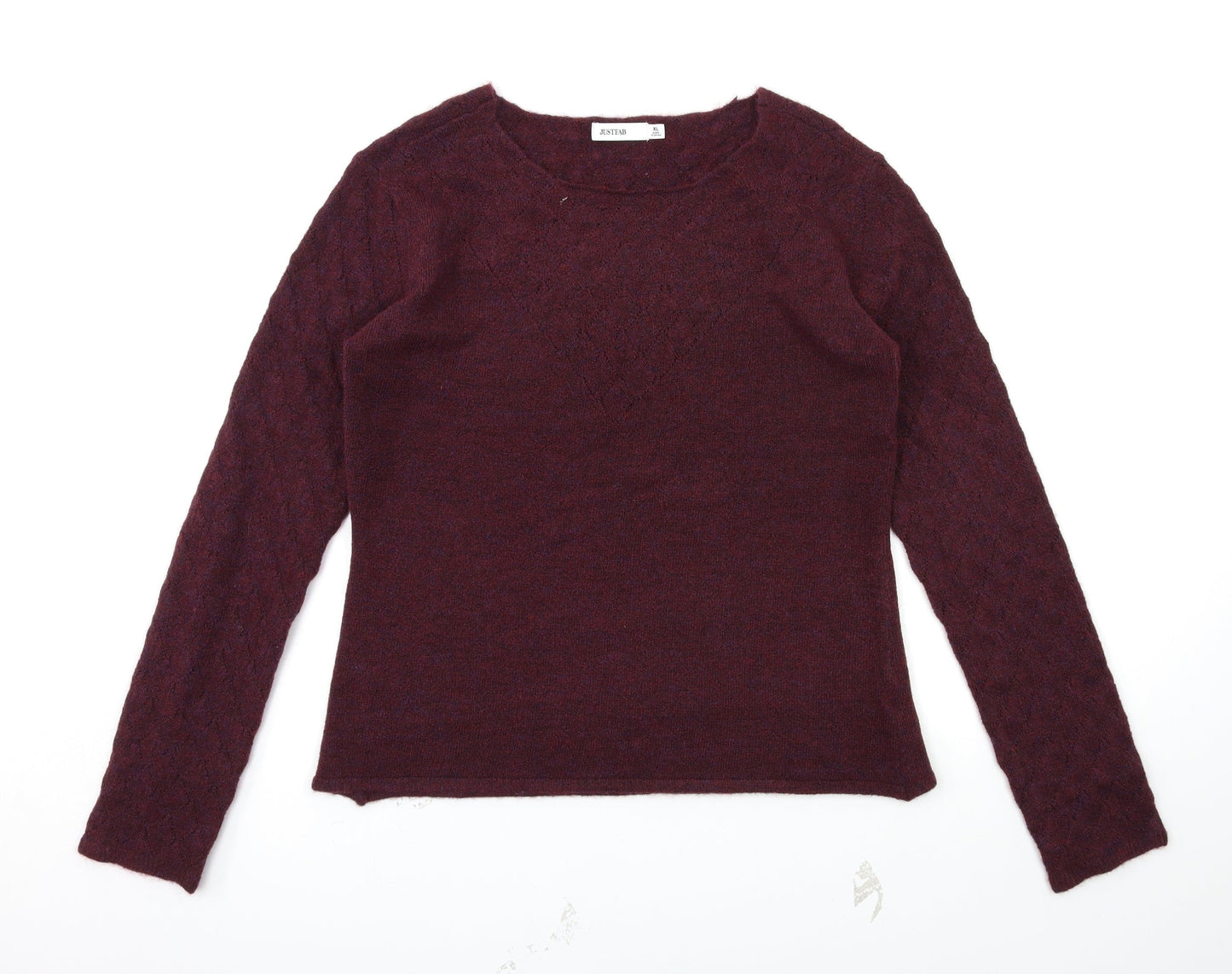 JUST FAB Womens Red   Pullover Jumper Size XL