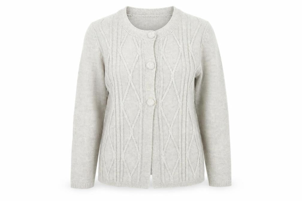 Bonmarché Womens Grey Cardigan Jumper Size M