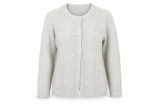 Bonmarché Womens Grey Cardigan Jumper Size M