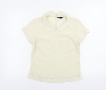 Warehouse Womens Ivory   Basic Blouse Size 8