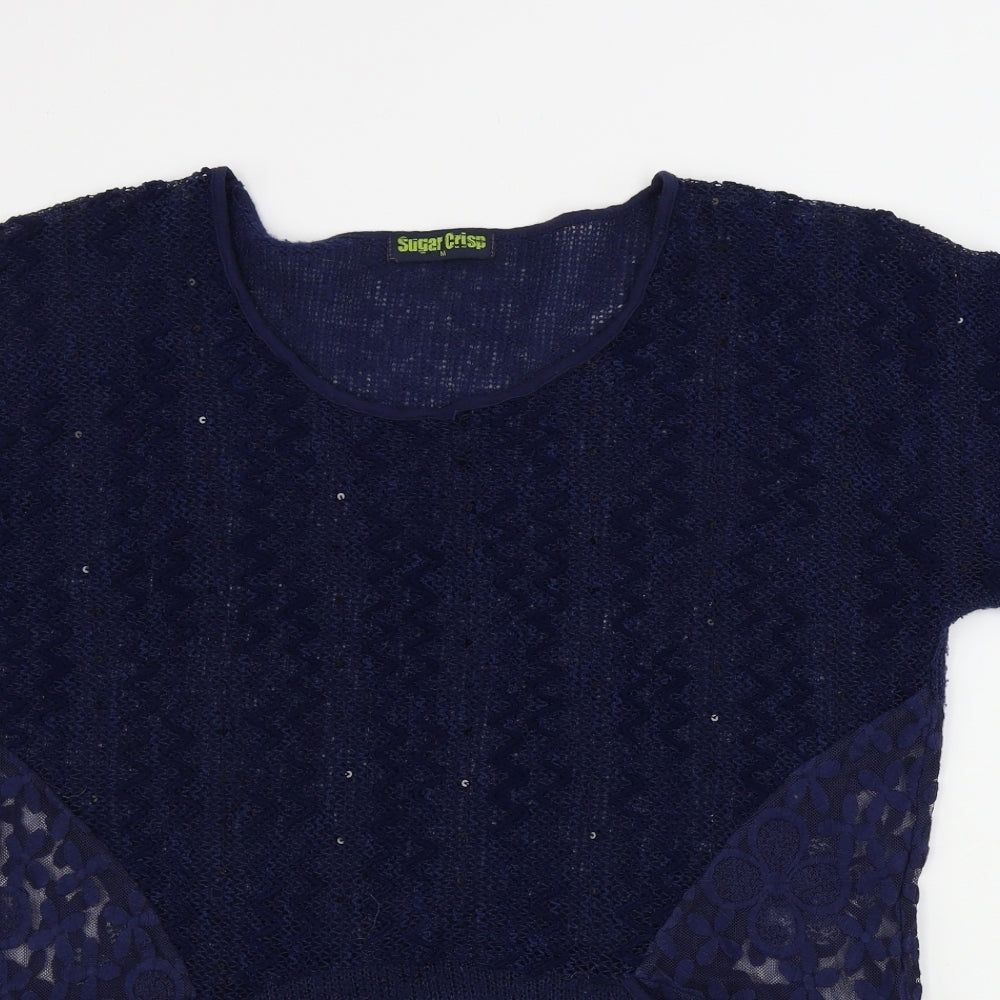 Sugar Crisp Womens Blue   Pullover Jumper Size M