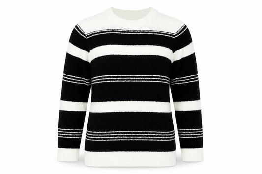 Pure & Natural   Womens Ivory Striped  Pullover Jumper Size XL