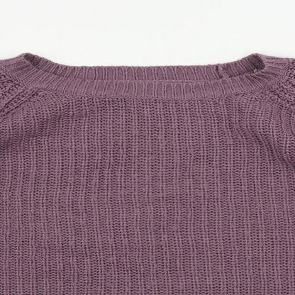 Preloved Origionals    Womens Purple   Pullover Jumper Size L - Detail