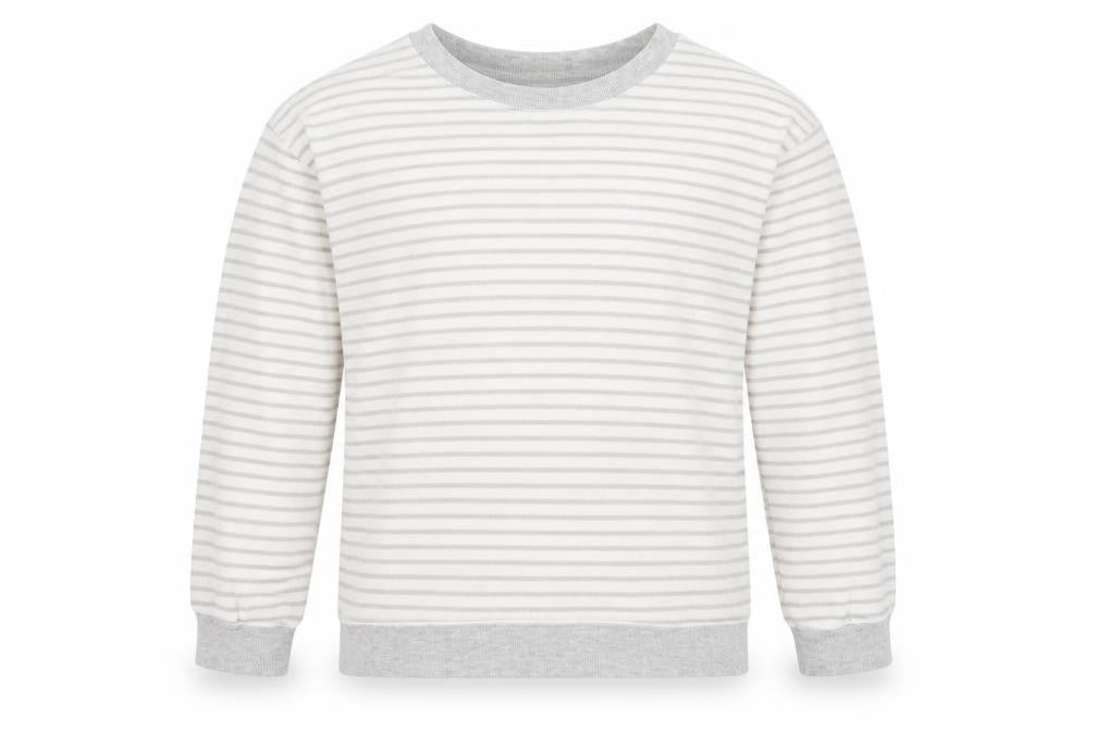 Time To Dream    Girls White Striped  Pullover Jumper Size 10 Years