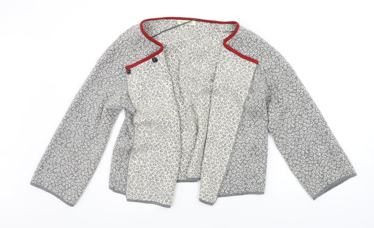 cocogio Womens Grey Animal Print  Cardigan Jumper Size M