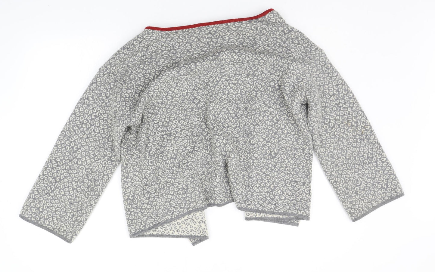cocogio Womens Grey Animal Print  Cardigan Jumper Size M