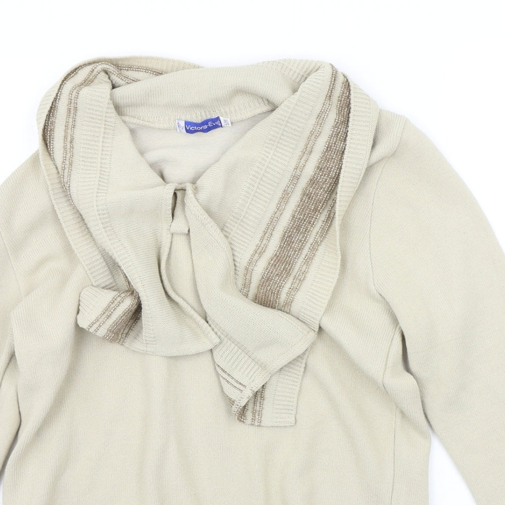 victoria eve Womens Beige   Pullover Jumper Size M