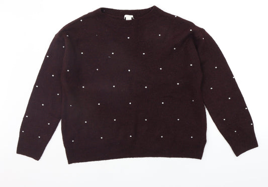 H&M Womens Purple   Pullover Jumper Size M