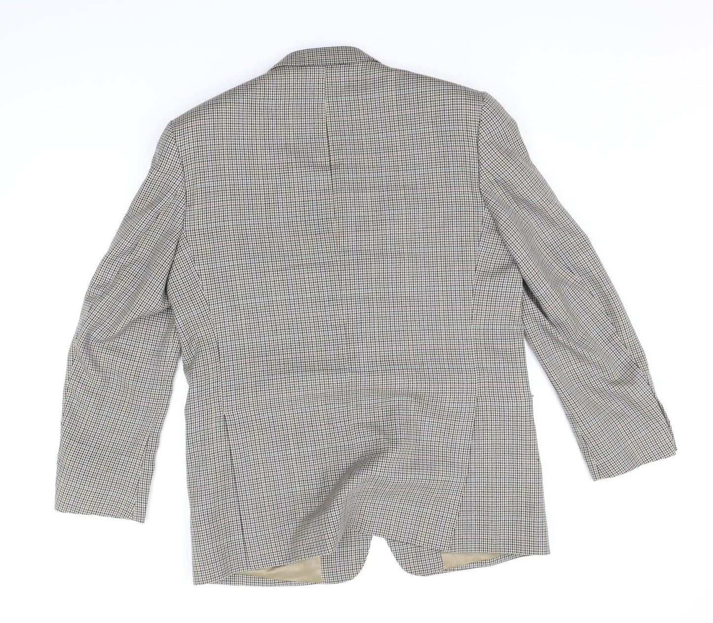 DEBNHAMS Mens Beige Check  Jacket Suit Jacket Size L
