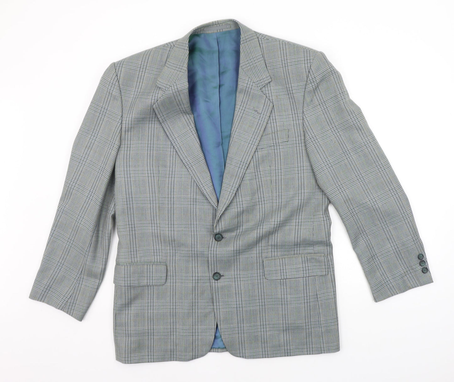 Debenhams Mens Grey Check  Jacket Suit Jacket Size L