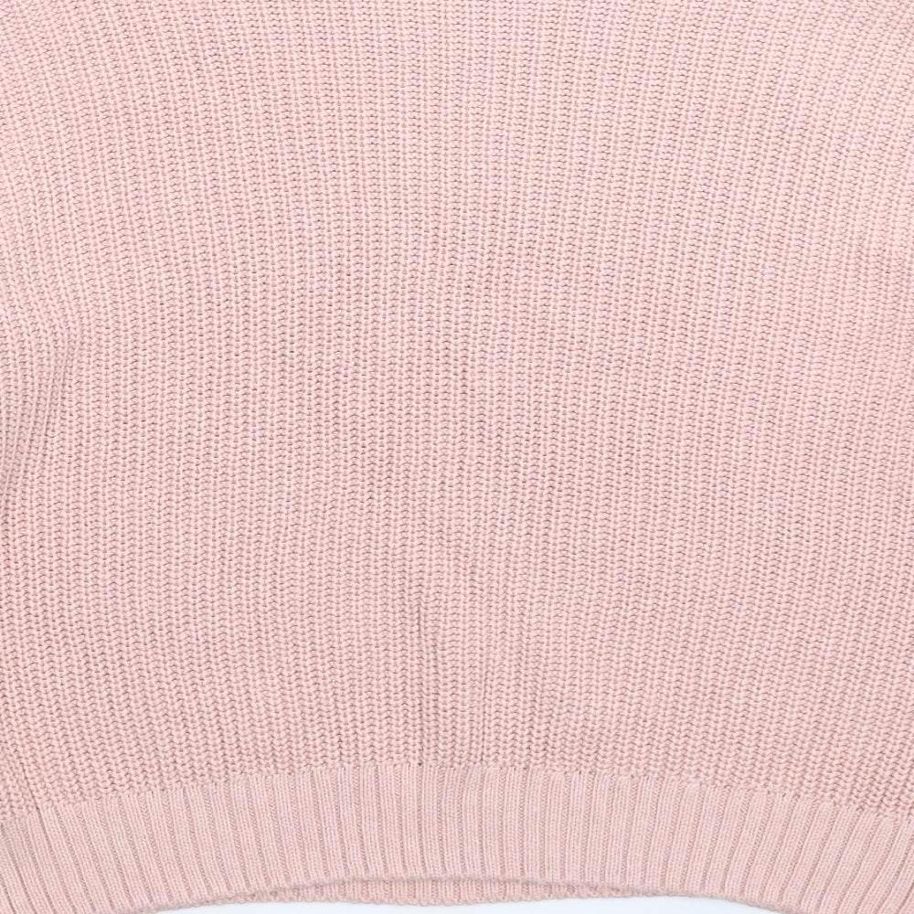 Divided Womens Pink  Knit Pullover Jumper Size XS  - Oversized