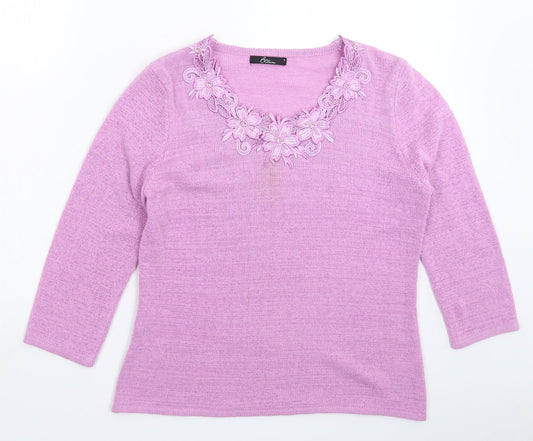 BM Womens Pink  Knit Pullover Jumper Size S