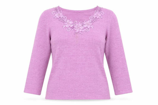 Bonmarché Womens Pink Knit Pullover Jumper Size S