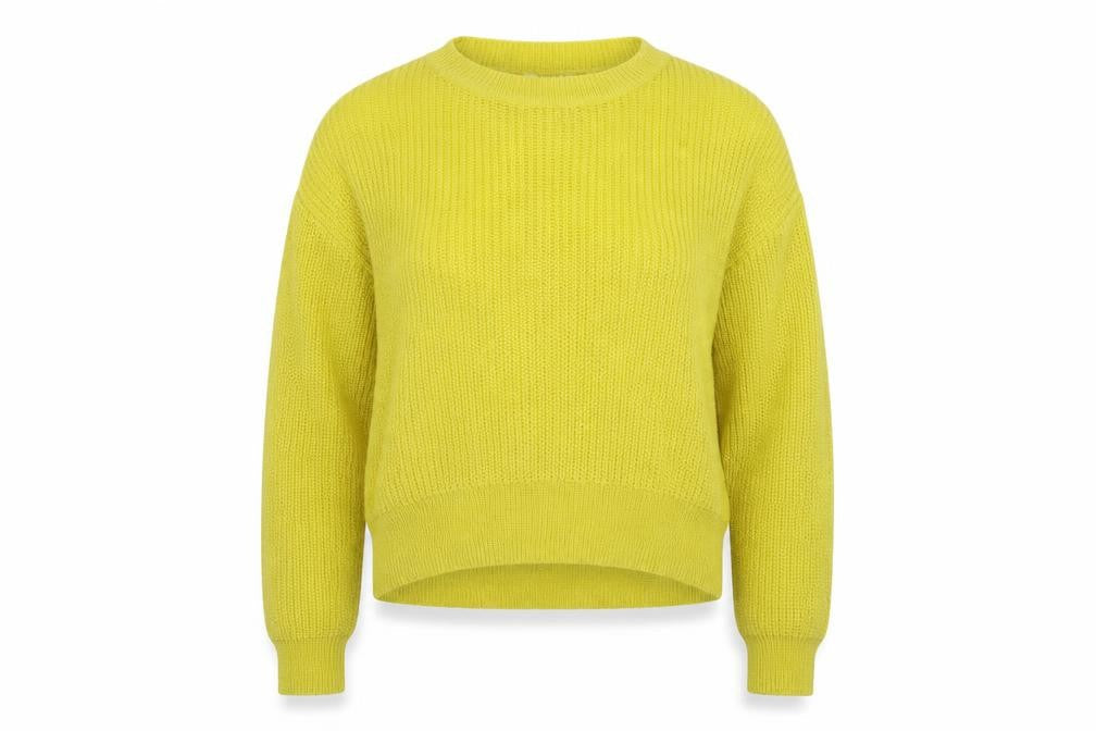 H&M Womens Yellow  Knit Pullover Jumper Size M