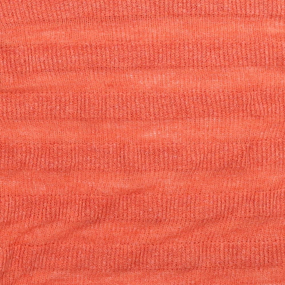 Topshop Womens Orange  Knit Pullover Jumper Size 10