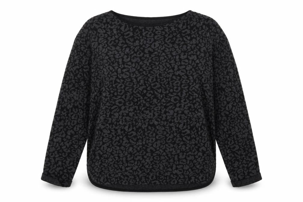 H&M Womens Grey Animal Print Knit Pullover Jumper Size M